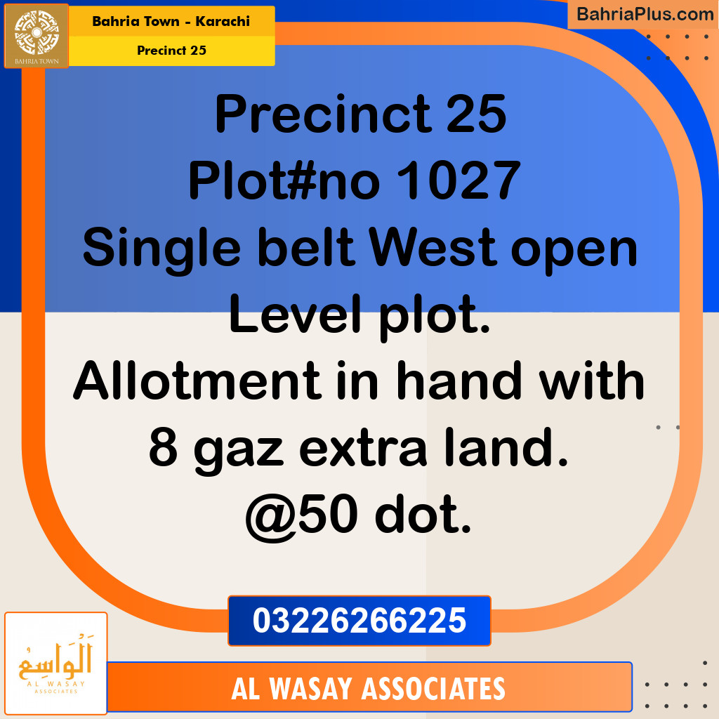 125 Sq. Yards Residential Plot for Sale in Precinct 25 -  Bahria Town, Karachi - (BP-190535)