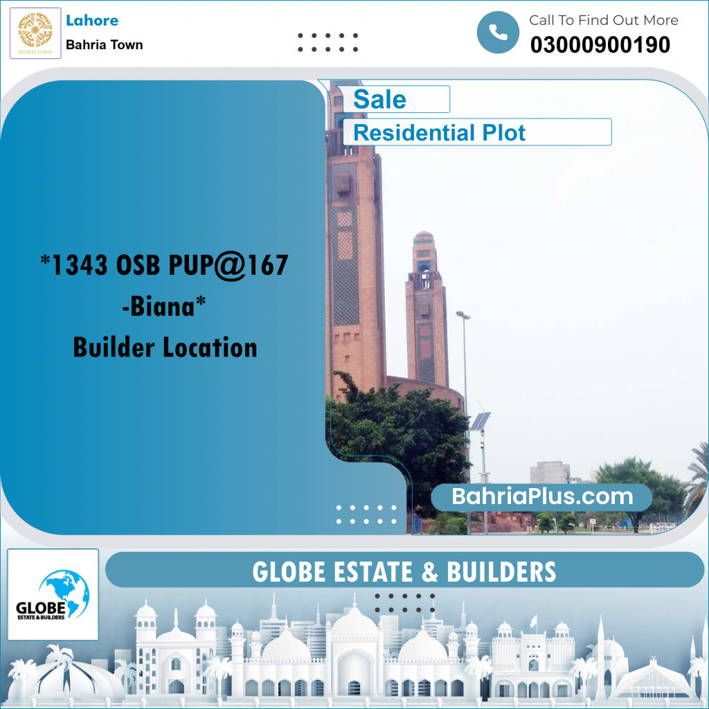 Residential Plot for Sale in Bahria Town, Lahore - (BP-190547)