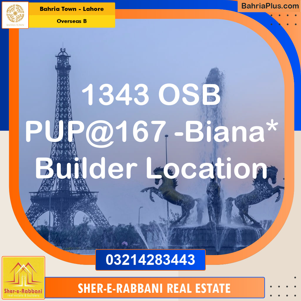 Residential Plot for Sale in Overseas B -  Bahria Town, Lahore - (BP-190598)