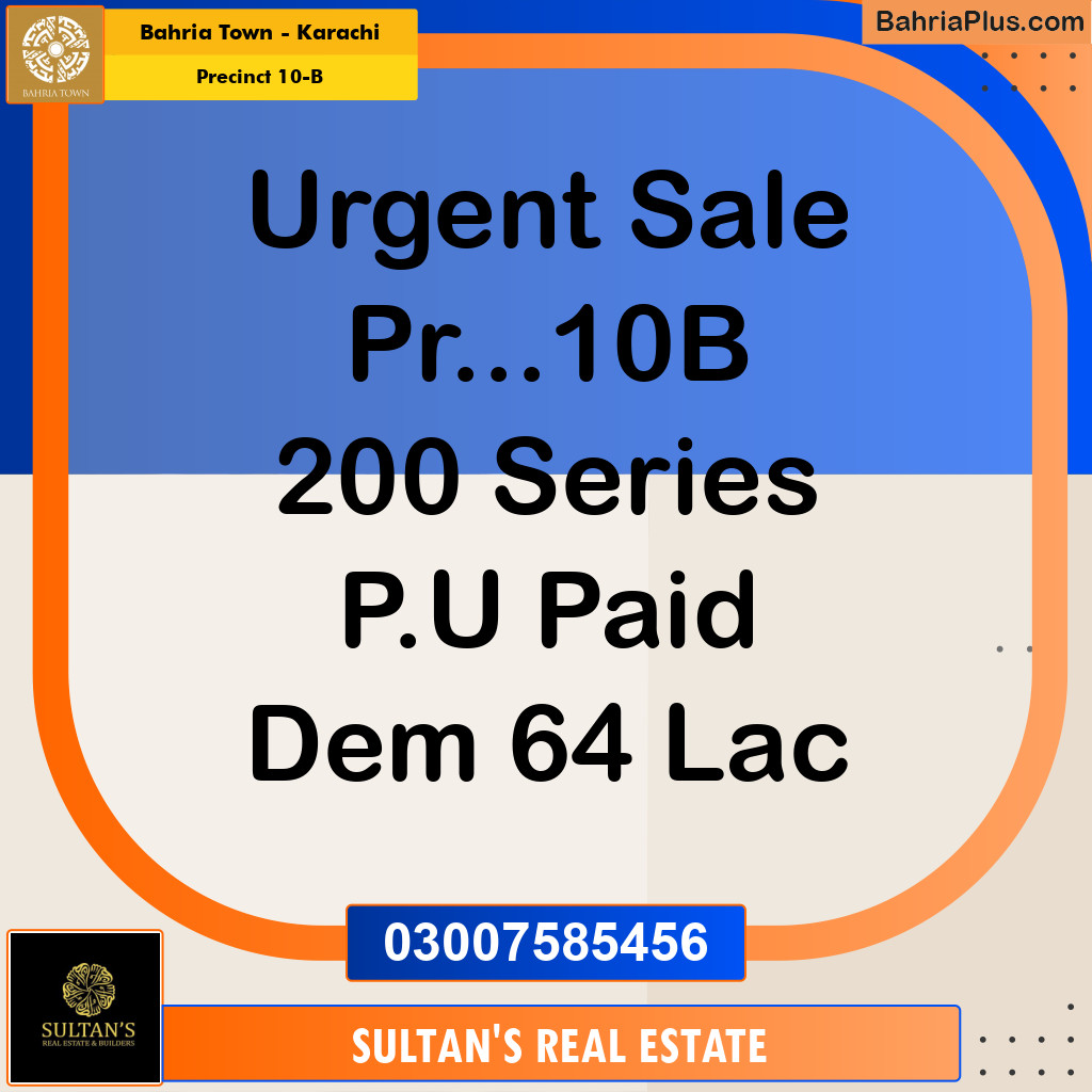 125 Sq. Yards Residential Plot for Sale in Precinct 10-B - Bahria Town, Karachi - (BP-190606)