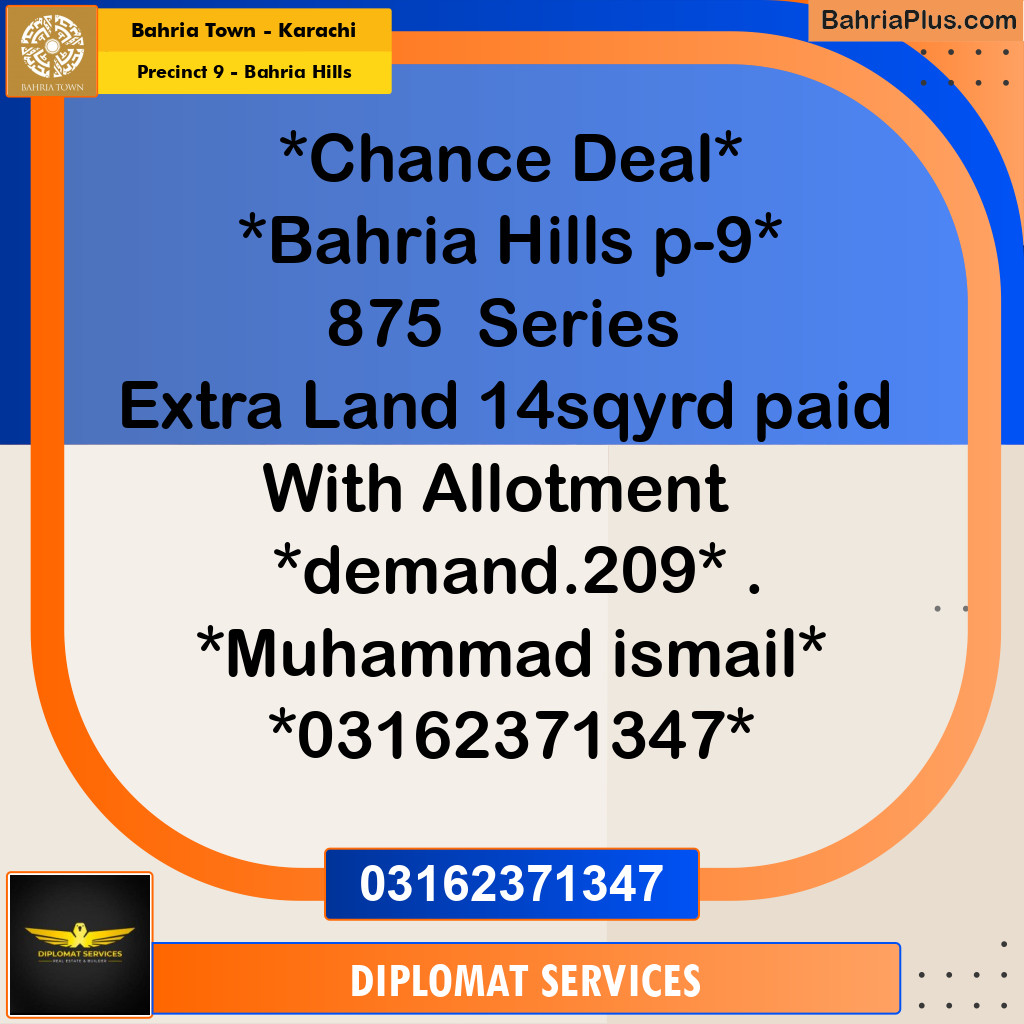 Residential Plot for Sale in Precinct 9 - Bahria Hills - Bahria Town, Karachi - (BP-190624)