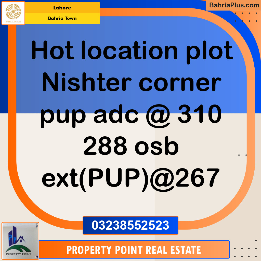 Residential Plot for Sale in Bahria Town, Lahore - (BP-190651)