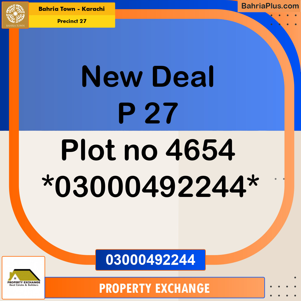 Residential Plot for Sale in Precinct 27 -  Bahria Town, Karachi - (BP-190717)