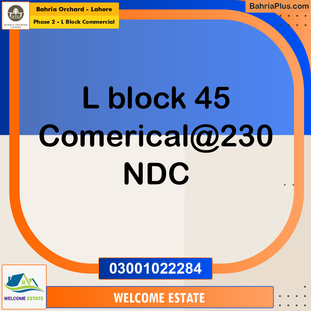 Commercial Plot for Sale in Phase 2 - L Block Commercial -  Bahria Orchard, Lahore - (BP-190760)