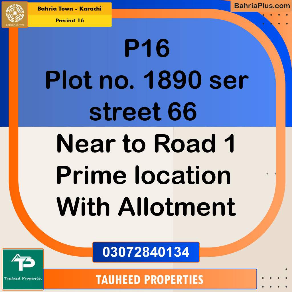 250 Sq. Yards Residential Plot for Sale in Precinct 16 -  Bahria Town, Karachi - (BP-190861)