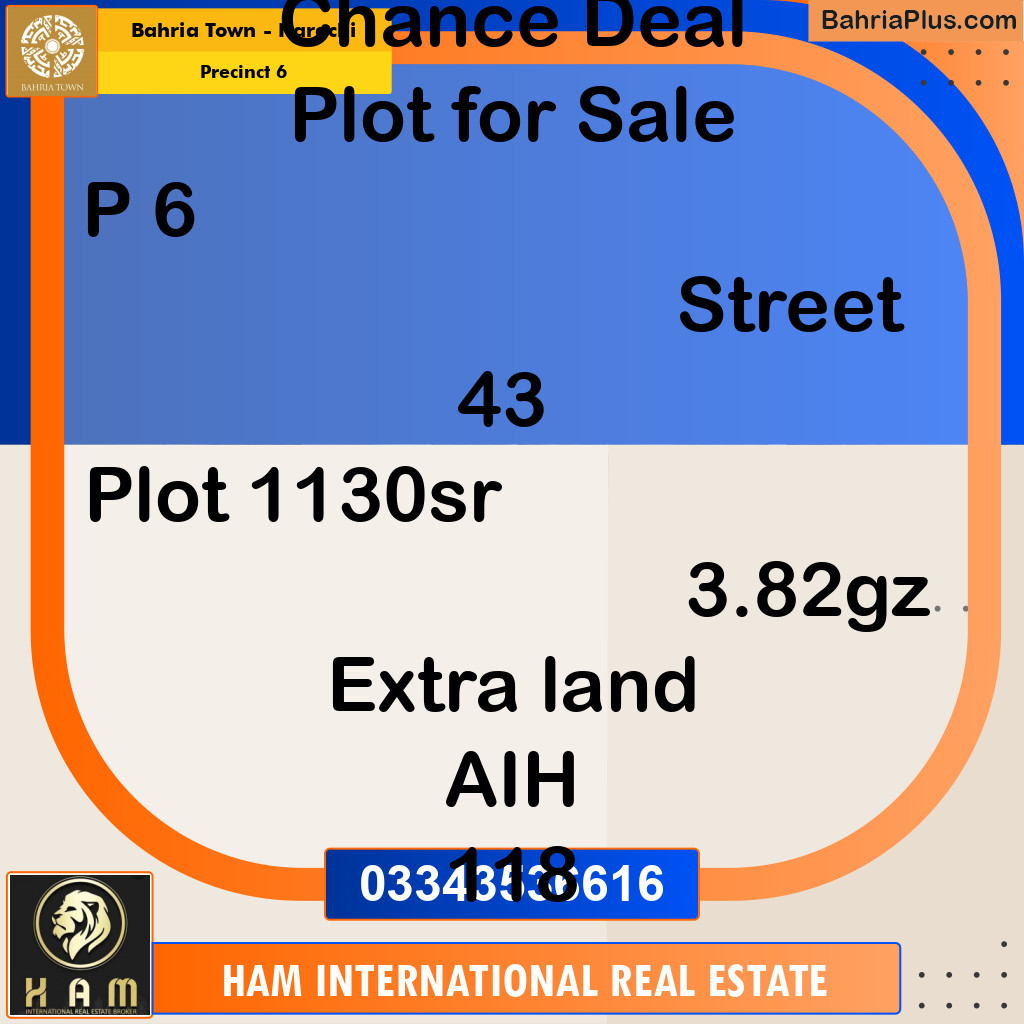 250 Sq. Yards Residential Plot for Sale in Precinct 6 -  Bahria Town, Karachi - (BP-190894)