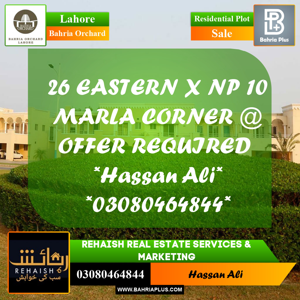 Residential Plot for Sale in Bahria Orchard, Lahore - (BP-190902)