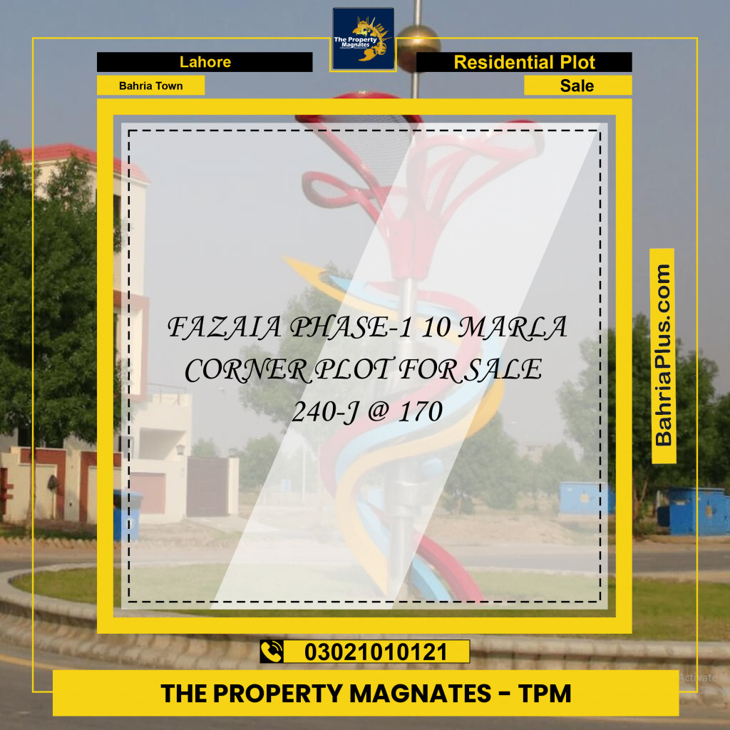 Residential Plot for Sale in Bahria Town, Lahore - (BP-190925)