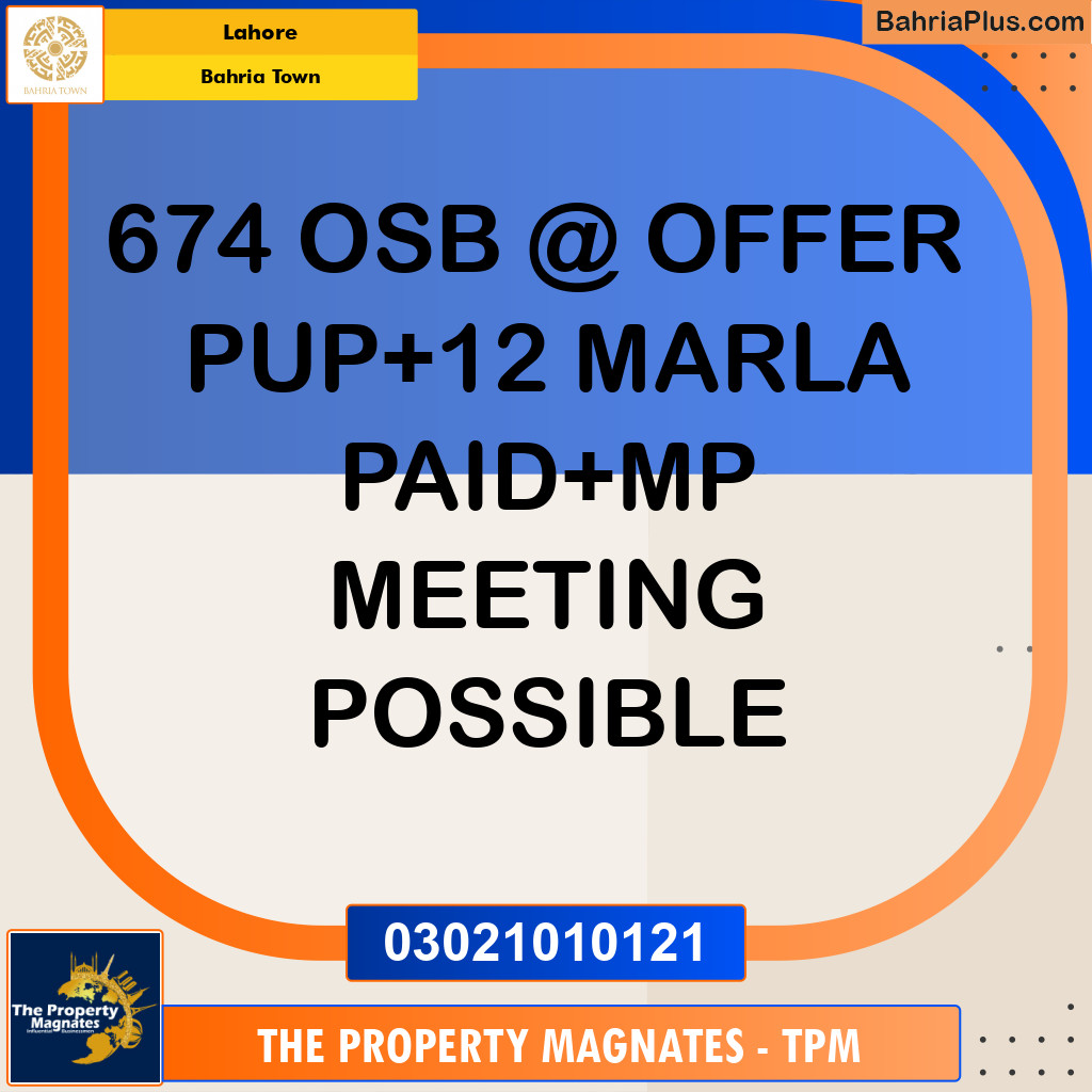 Residential Plot for Sale in Bahria Town, Lahore - (BP-190927)