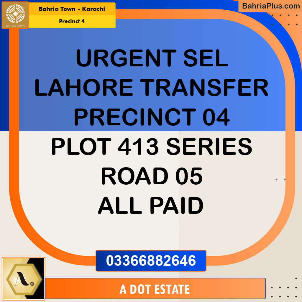 500 Sq. Yards Residential Plot for Sale in Precinct 4 -  Bahria Town, Karachi - (BP-190977)