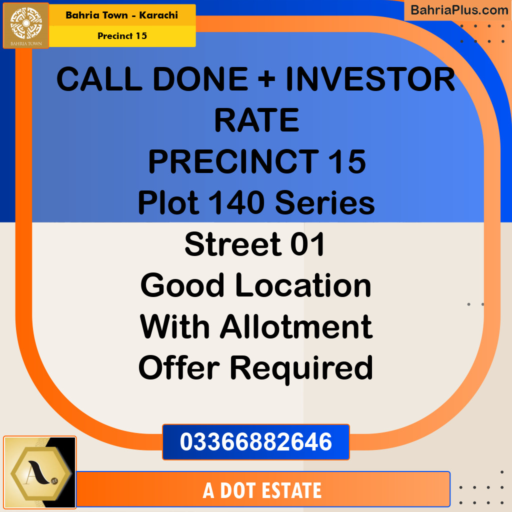 125 Sq. Yards Residential Plot for Sale in Precinct 15 -  Bahria Town, Karachi - (BP-190983)