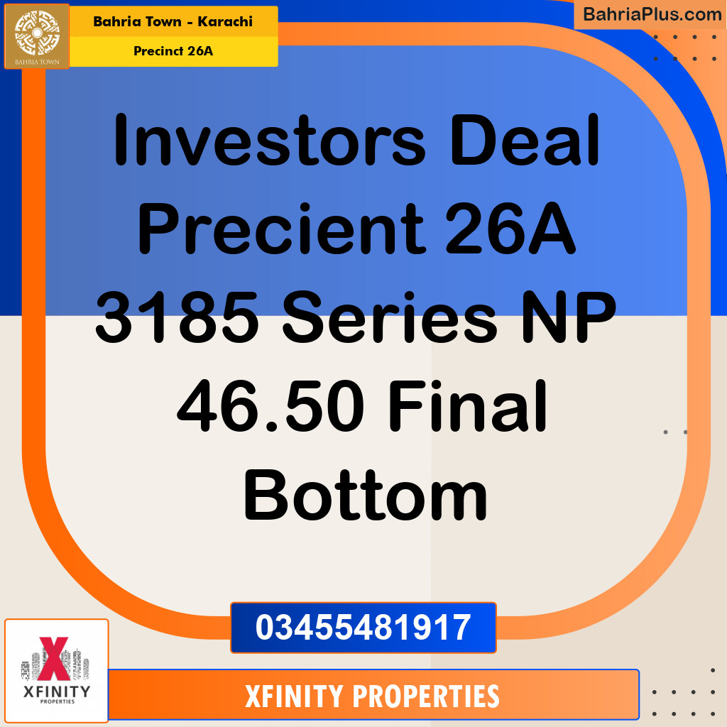 125 Sq. Yards Residential Plot for Sale in Precinct 26A -  Bahria Town, Karachi - (BP-191000)