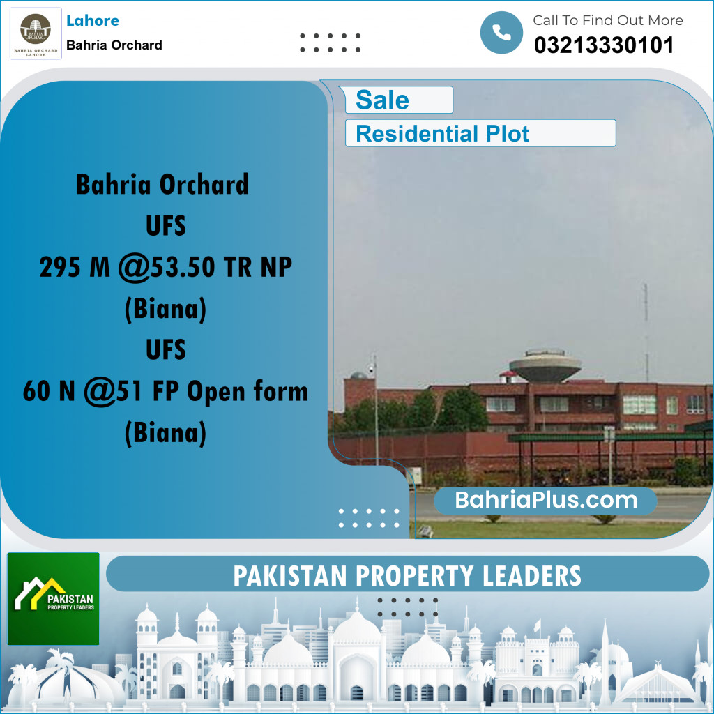 Residential Plot for Sale in Bahria Orchard, Lahore - (BP-191046)