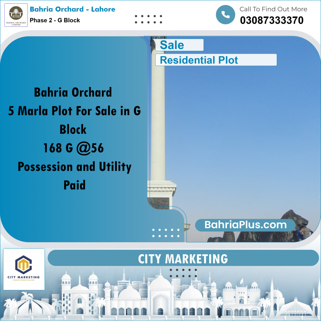 Residential Plot for Sale in Phase 2 - G Block -  Bahria Orchard, Lahore - (BP-191288)