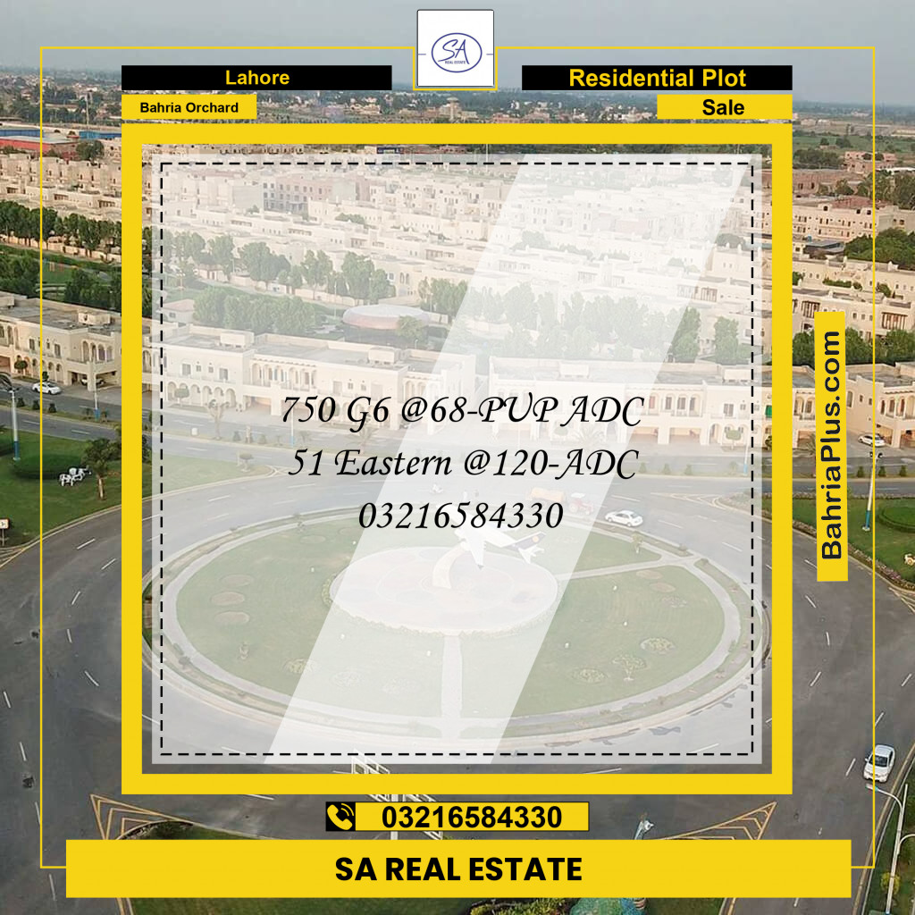 Residential Plot for Sale in Bahria Orchard, Lahore - (BP-191360)