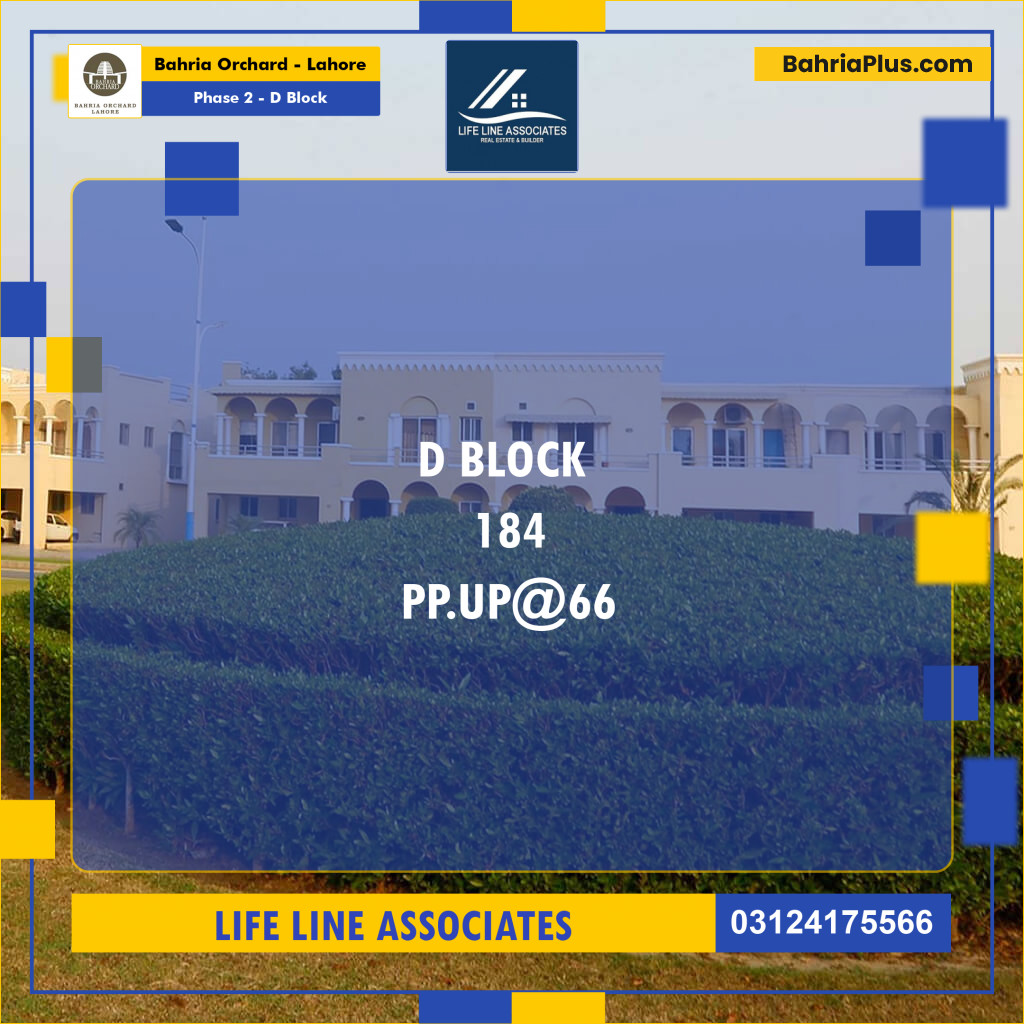 Residential Plot for Sale in Phase 2 - D Block -  Bahria Orchard, Lahore - (BP-191393)