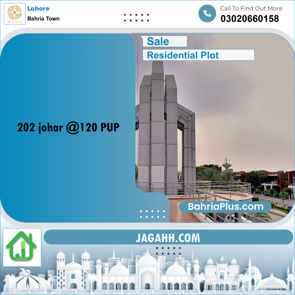 Residential Plot for Sale in Bahria Town, Lahore - (BP-191419)