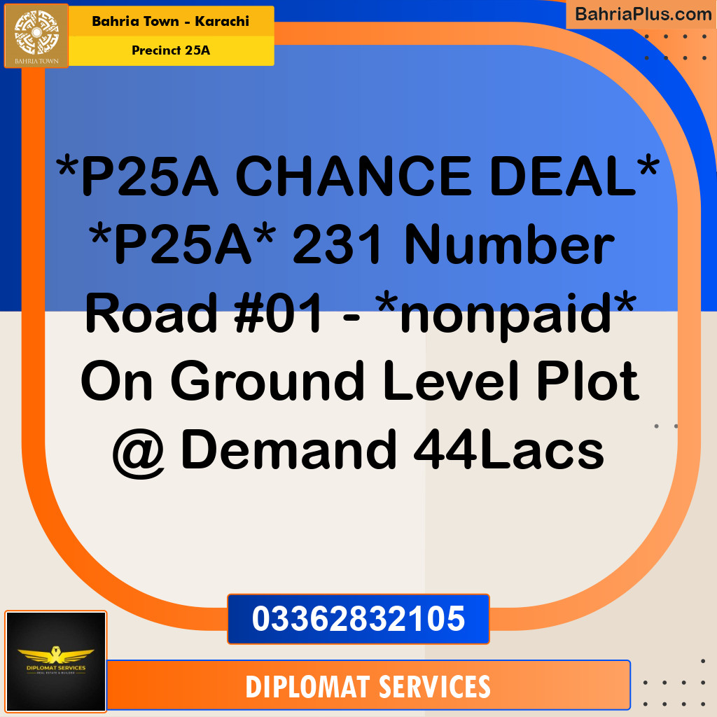 125 Sq. Yards Residential Plot for Sale in Precinct 25A -  Bahria Town, Karachi - (BP-191445)