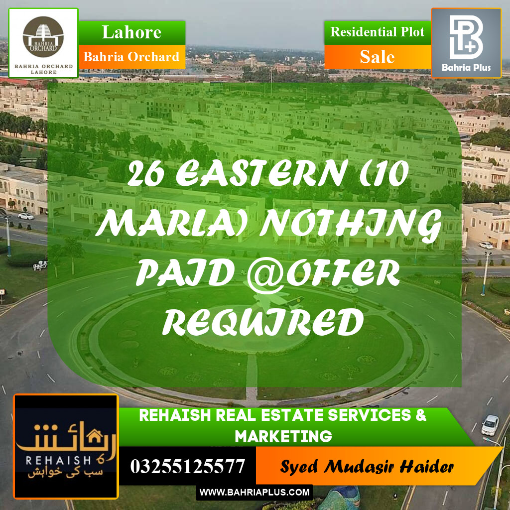 Residential Plot for Sale in Bahria Orchard, Lahore - (BP-191481)