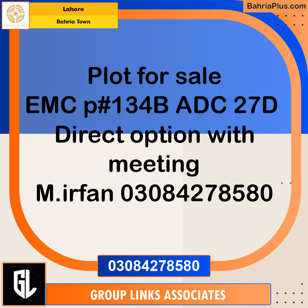 Residential Plot for Sale in Bahria Town, Lahore - (BP-191604)