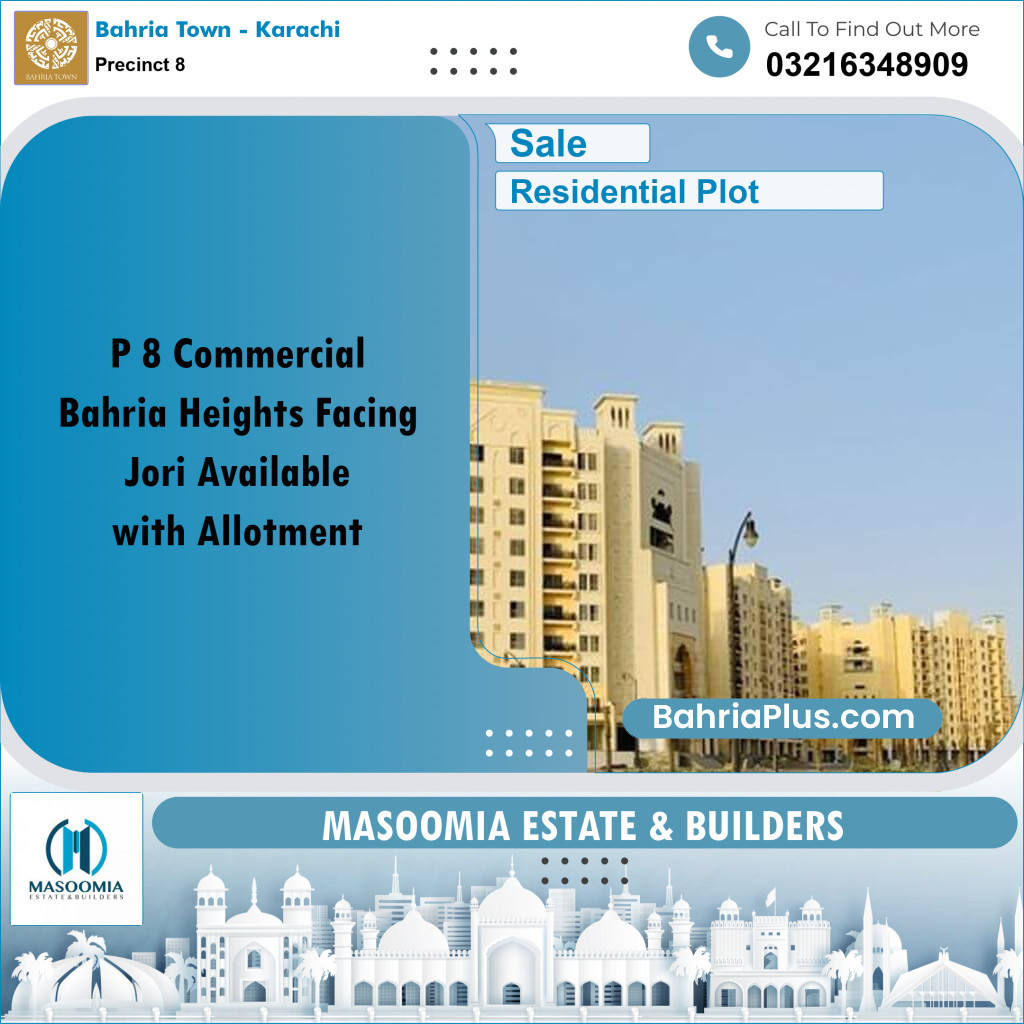 250 Sq. Yards Residential Plot for Sale in Precinct 8 -  Bahria Town, Karachi - (BP-191609)