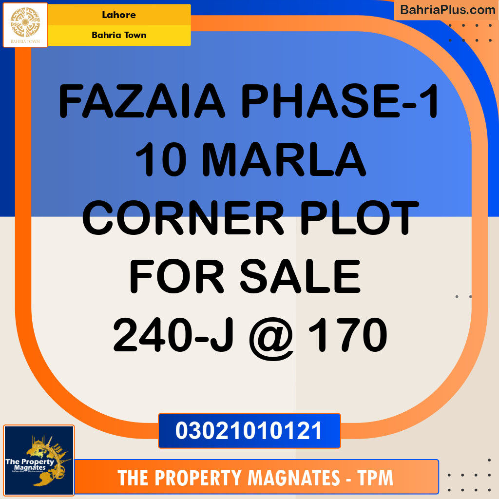 Residential Plot for Sale in Bahria Town, Lahore - (BP-191731)