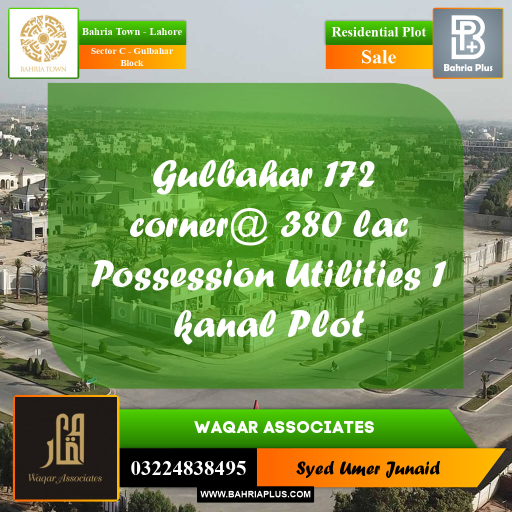 Residential Plot for Sale in Sector C - Gulbahar Block -  Bahria Town, Lahore - (BP-191790)