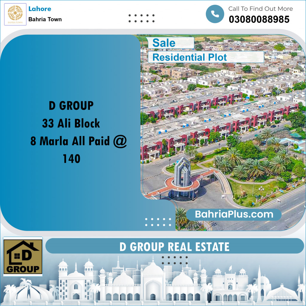 Residential Plot for Sale in Bahria Town, Lahore - (BP-191797)