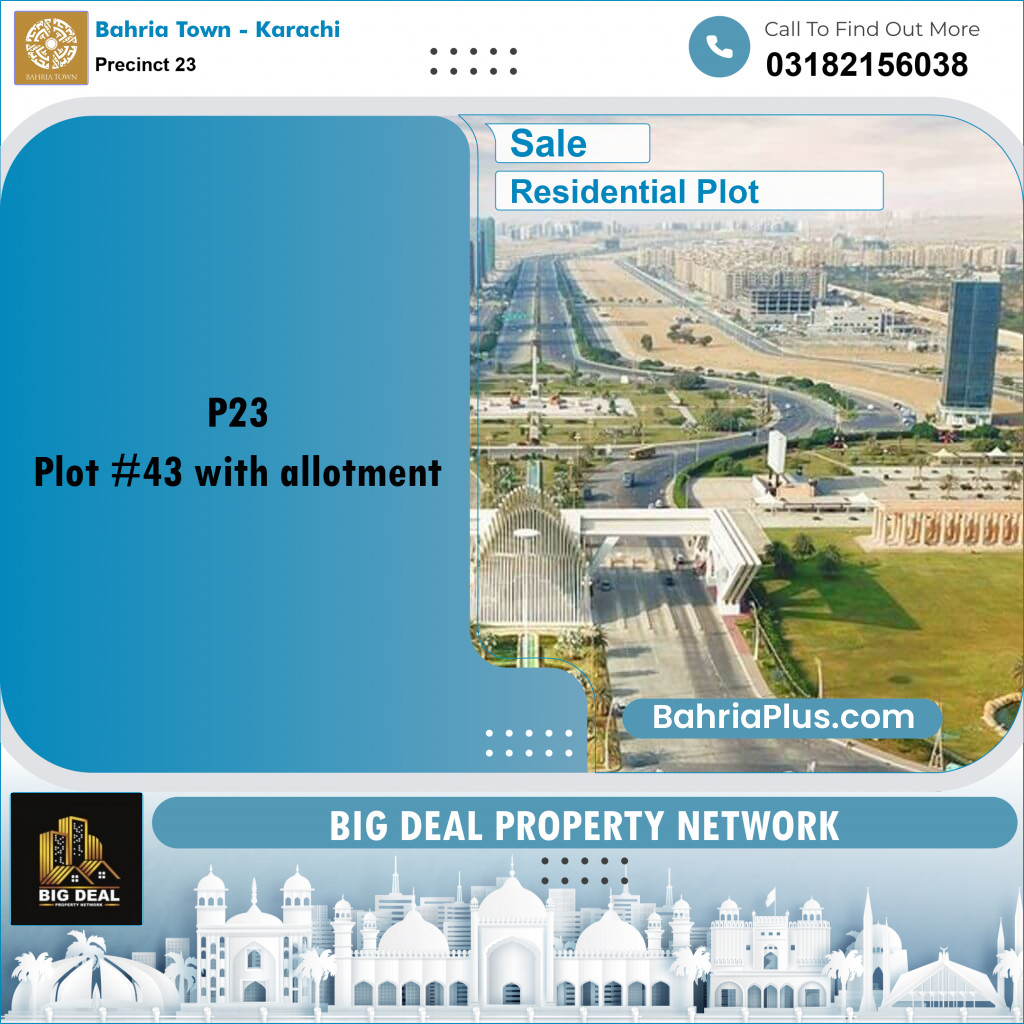 125 Sq. Yards Residential Plot for Sale in Precinct 23 -  Bahria Town, Karachi - (BP-191822)
