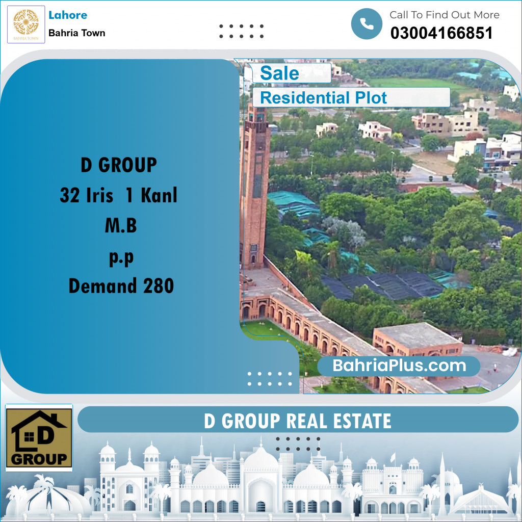 Residential Plot for Sale in Bahria Town, Lahore - (BP-191825)