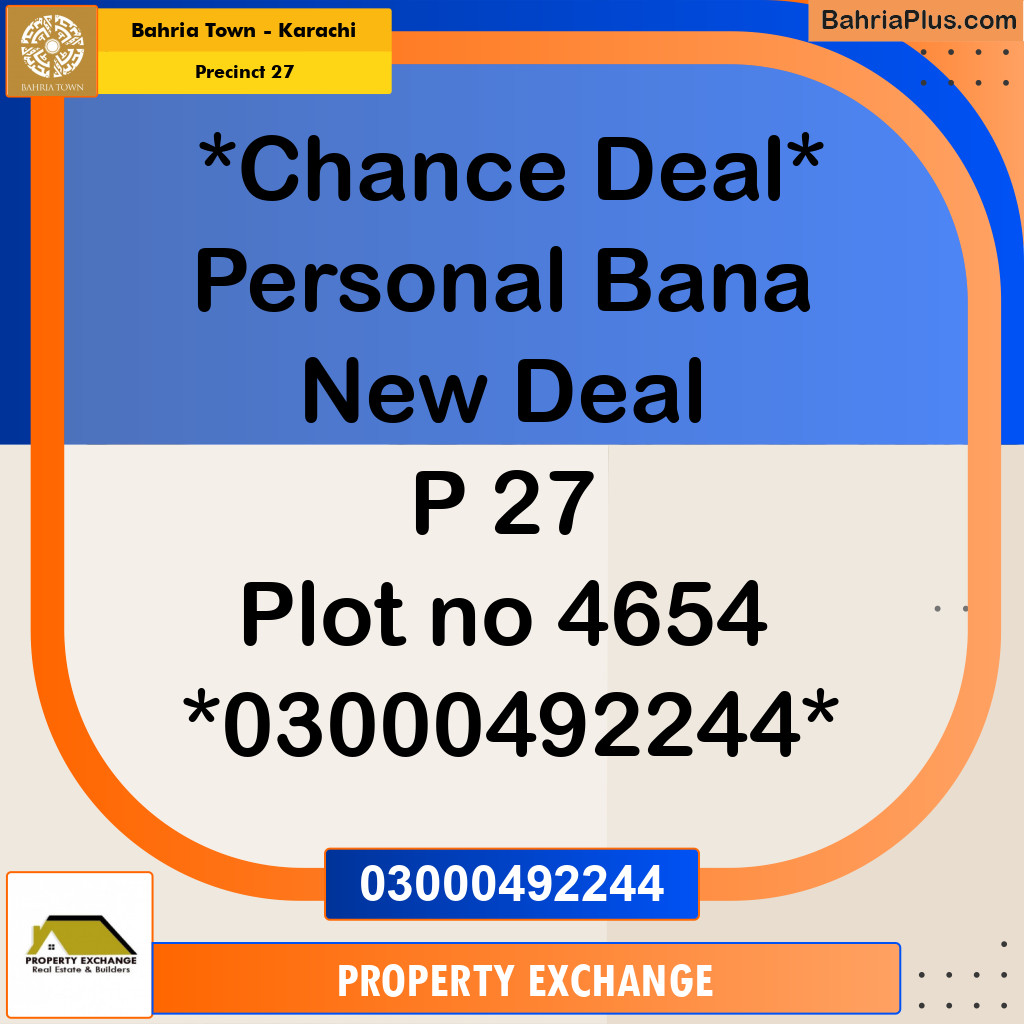 Residential Plot for Sale in Precinct 27 -  Bahria Town, Karachi - (BP-191828)