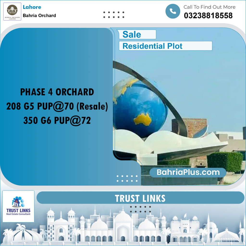 Residential Plot for Sale in Bahria Orchard, Lahore - (BP-191848)