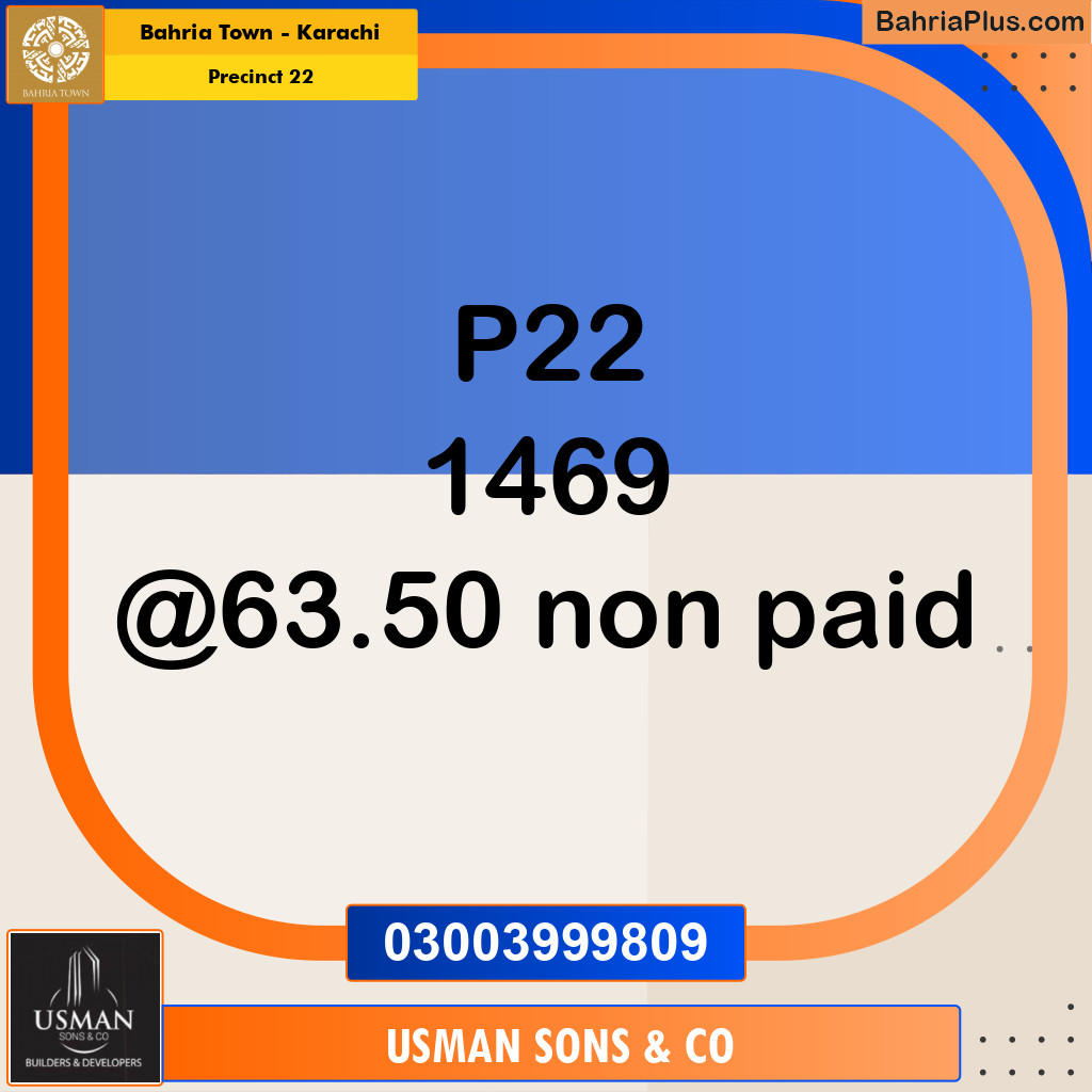 250 Sq. Yards Residential Plot for Sale in Precinct 22 -  Bahria Town, Karachi - (BP-191990)