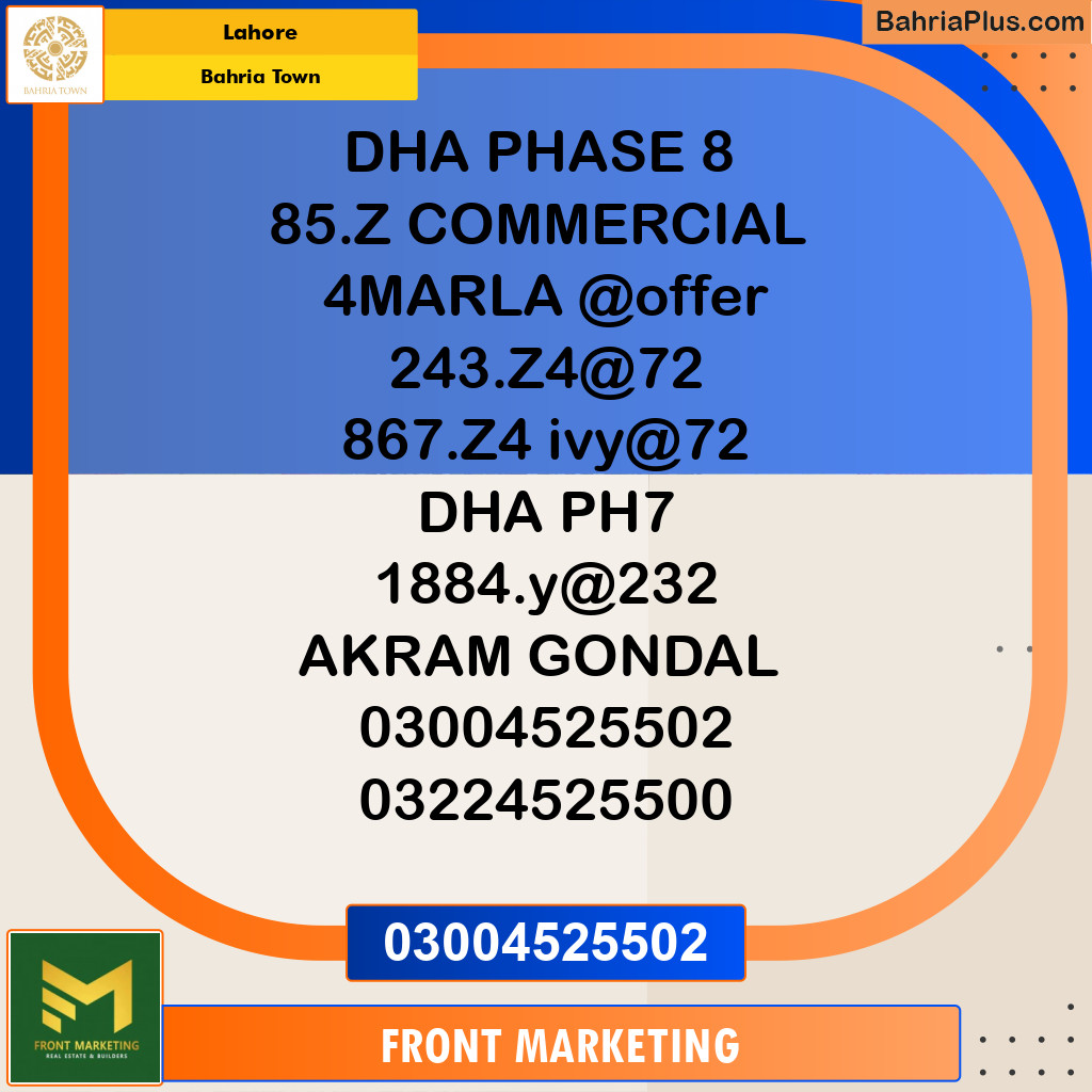 Residential Plot for Sale in Bahria Town, Lahore - (BP-192040)