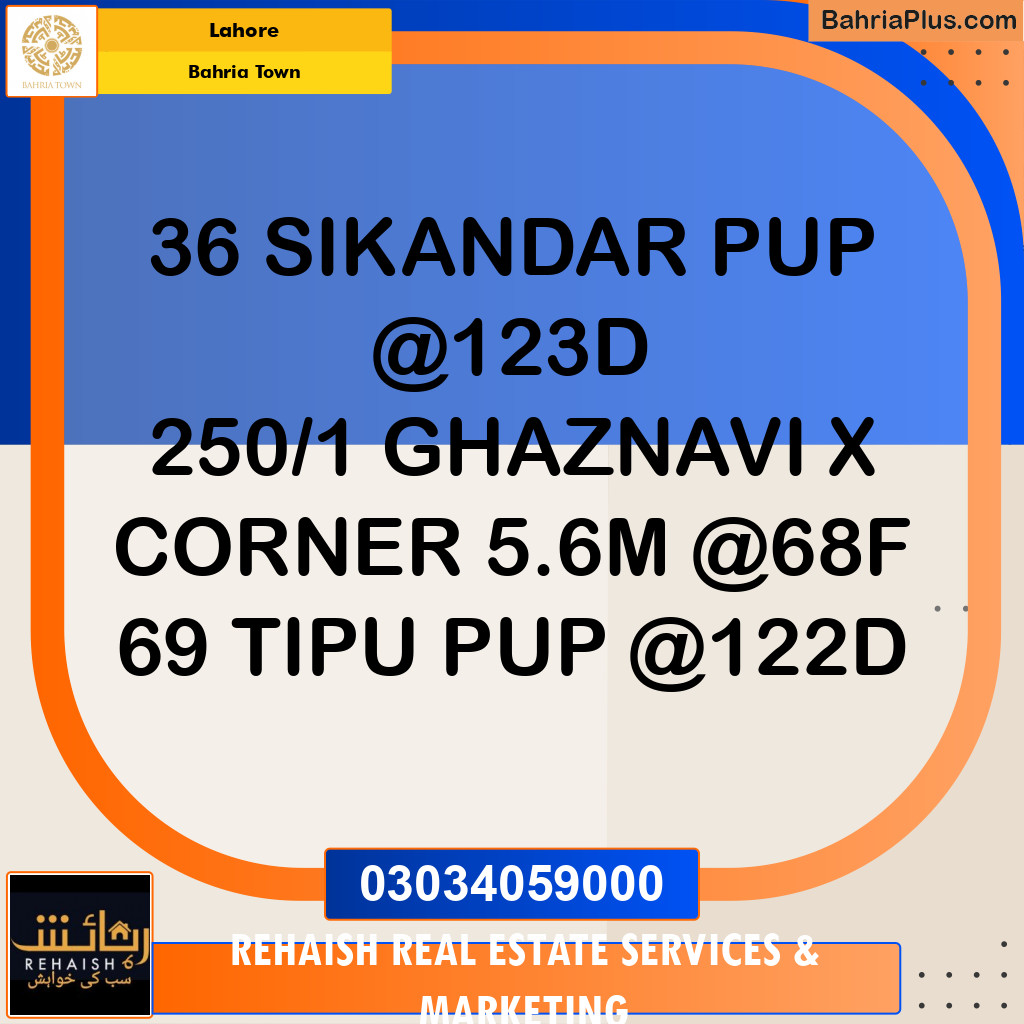 Residential Plot for Sale in Bahria Town, Lahore - (BP-192092)