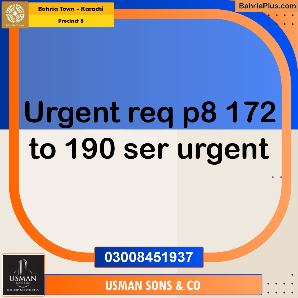 250 Sq. Yards Residential Plot for Sale in Precinct 8 - Bahria Town, Karachi - (BP-192096)