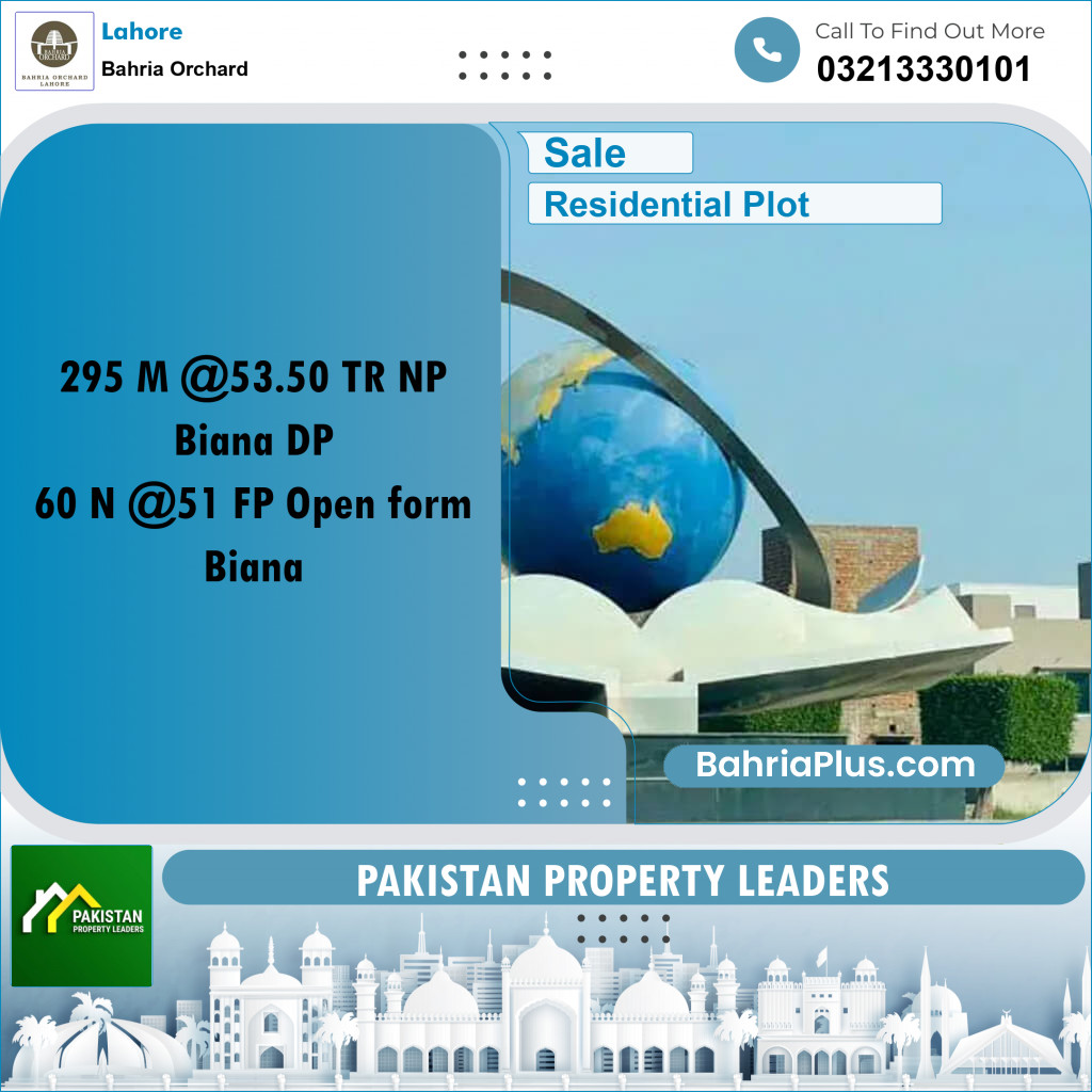 Residential Plot for Sale in Bahria Orchard, Lahore - (BP-192121)