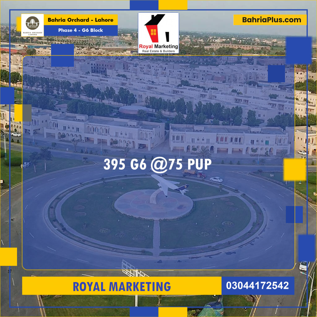 Residential Plot for Sale in Phase 4 - G6 Block -  Bahria Orchard, Lahore - (BP-192144)