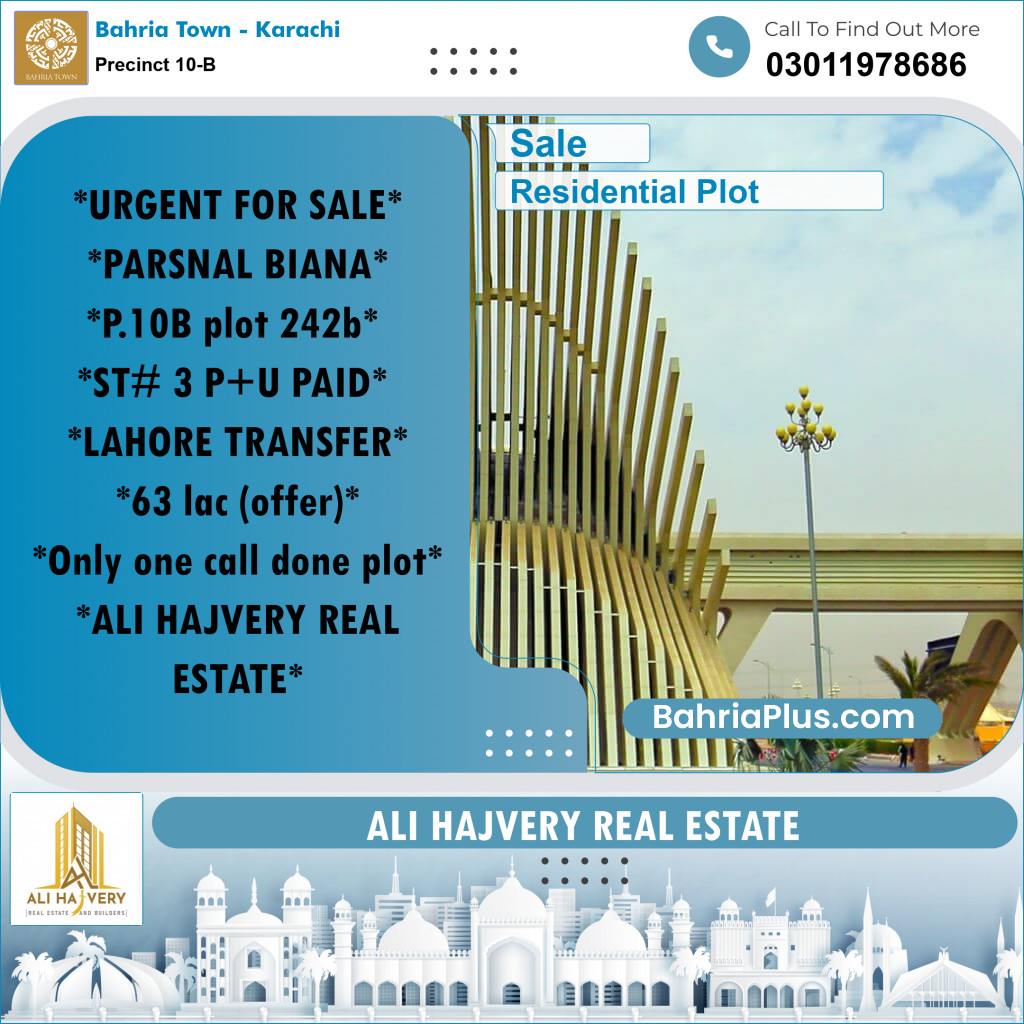 125 Sq. Yards Residential Plot for Sale in Precinct 10-B -  Bahria Town, Karachi - (BP-192187)