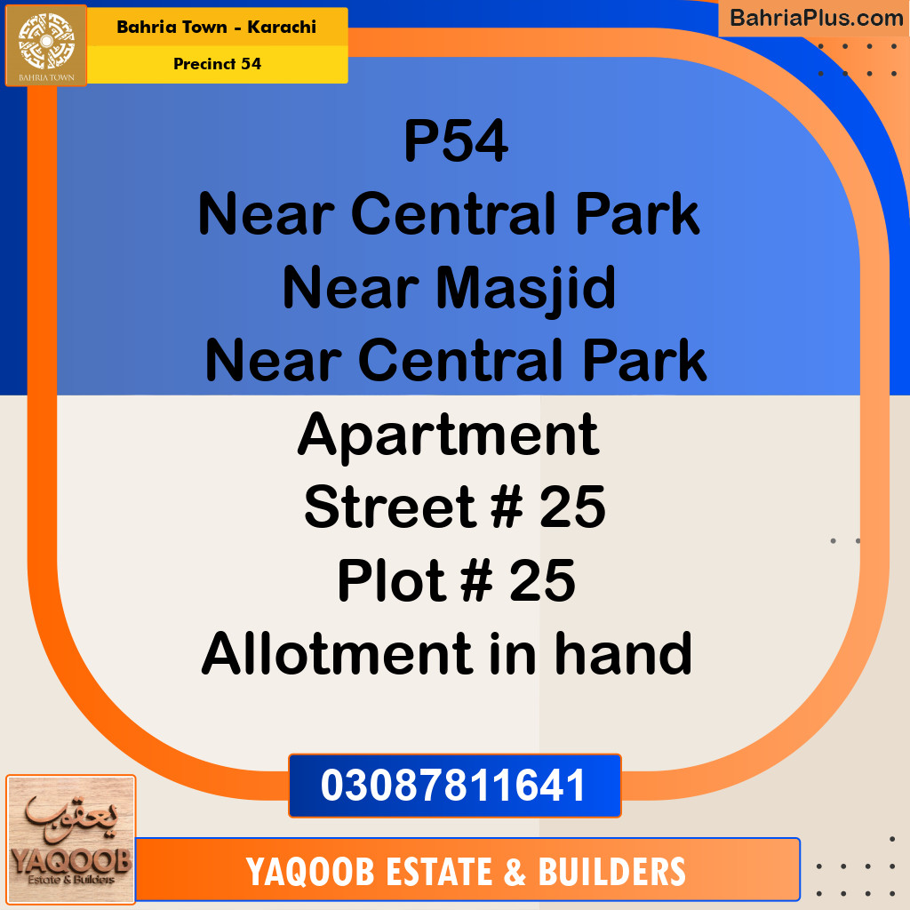 Residential Plot for Sale in Precinct 54 -  Bahria Town, Karachi - (BP-192200)