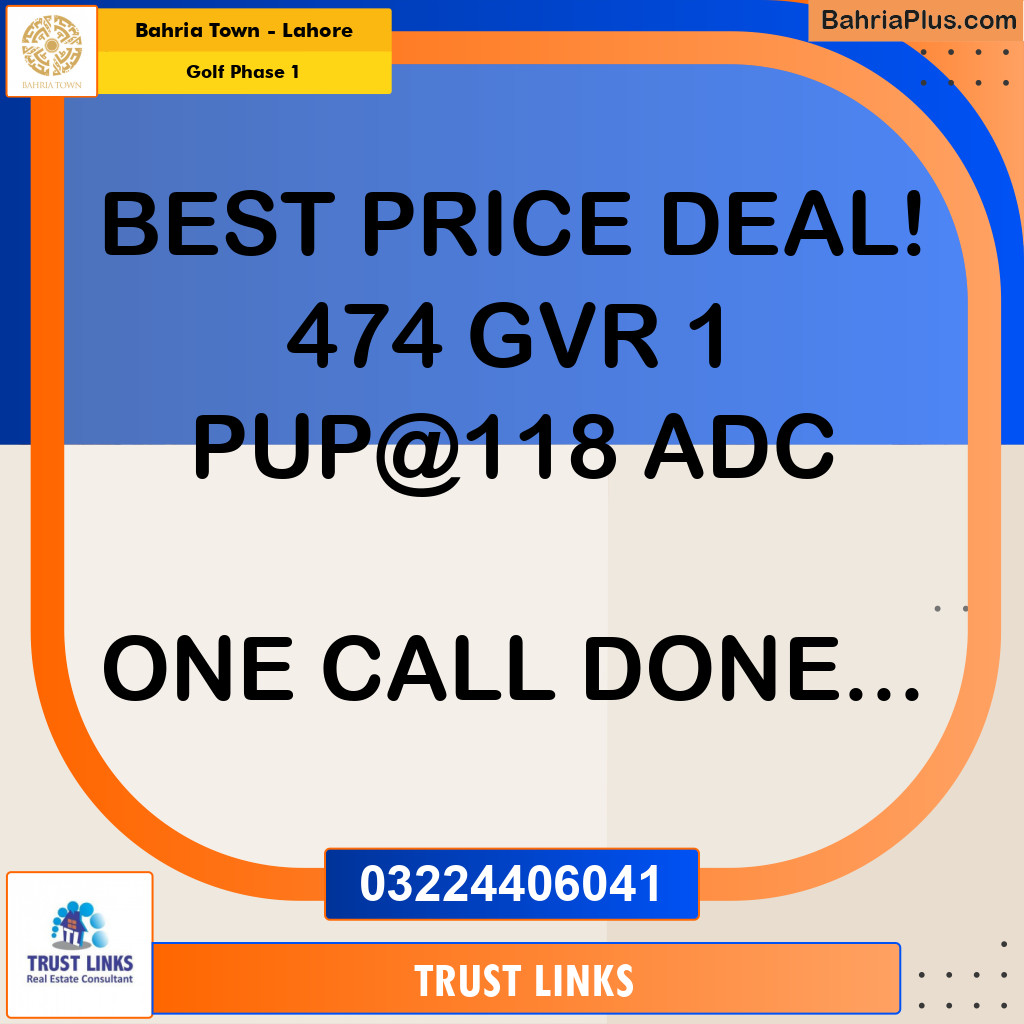 Residential Plot for Sale in Golf Phase 1 -  Bahria Town, Lahore - (BP-192313)