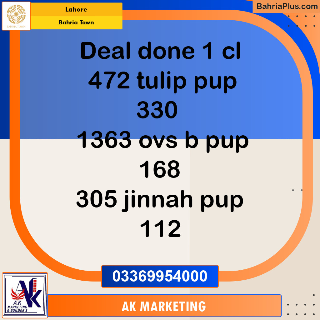 Residential Plot for Sale in Bahria Town, Lahore - (BP-192353)