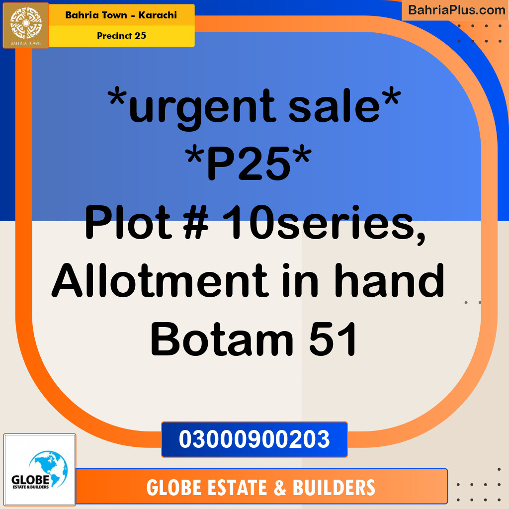 125 Sq. Yards Residential Plot for Sale in Precinct 25 -  Bahria Town, Karachi - (BP-192365)