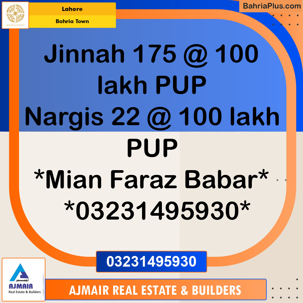 Residential Plot for Sale in Bahria Town, Lahore - (BP-192373)