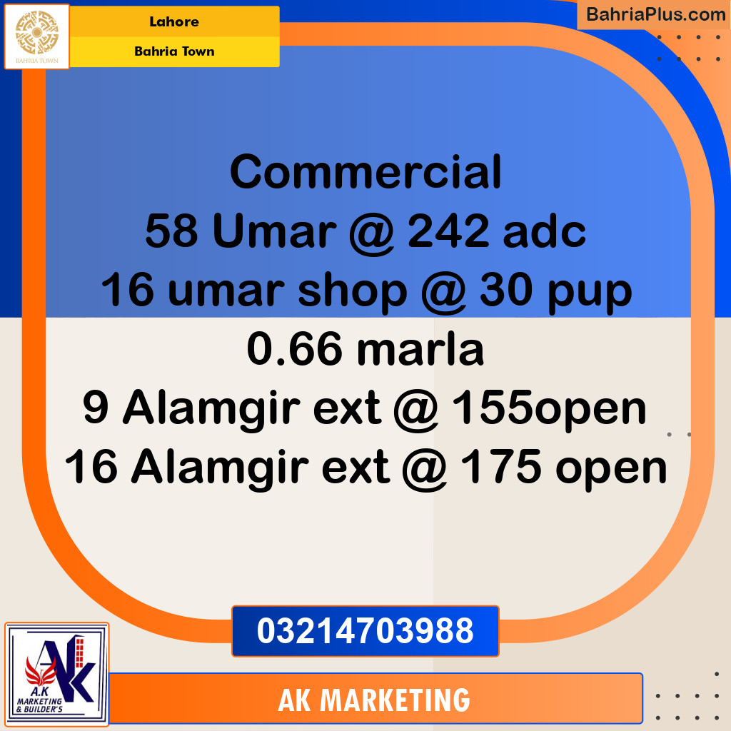 Residential Plot for Sale in Bahria Town, Lahore - (BP-192403)