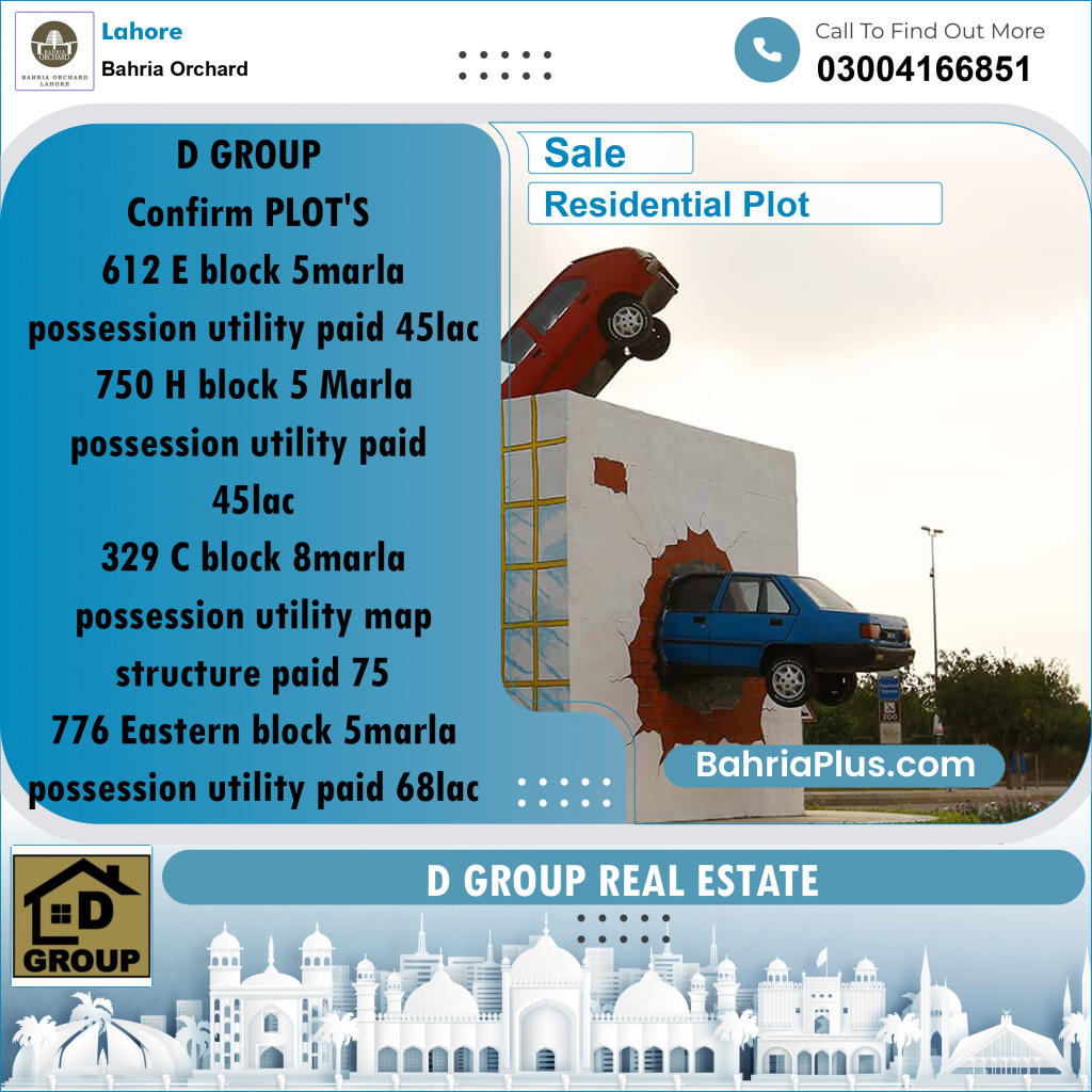 Residential Plot for Sale in Bahria Orchard, Lahore - (BP-192436)