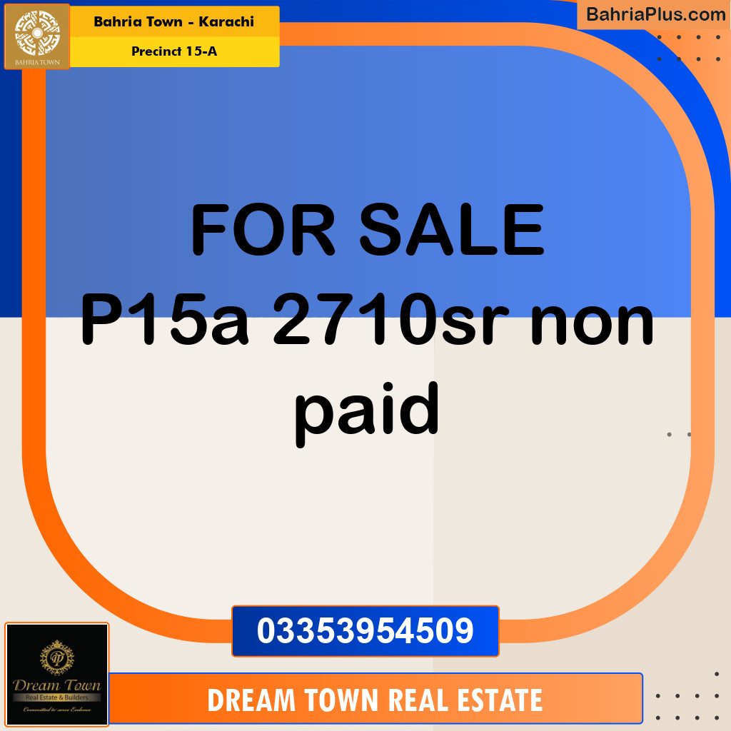125 Sq. Yards Residential Plot for Sale in Precinct 15-A -  Bahria Town, Karachi - (BP-192489)