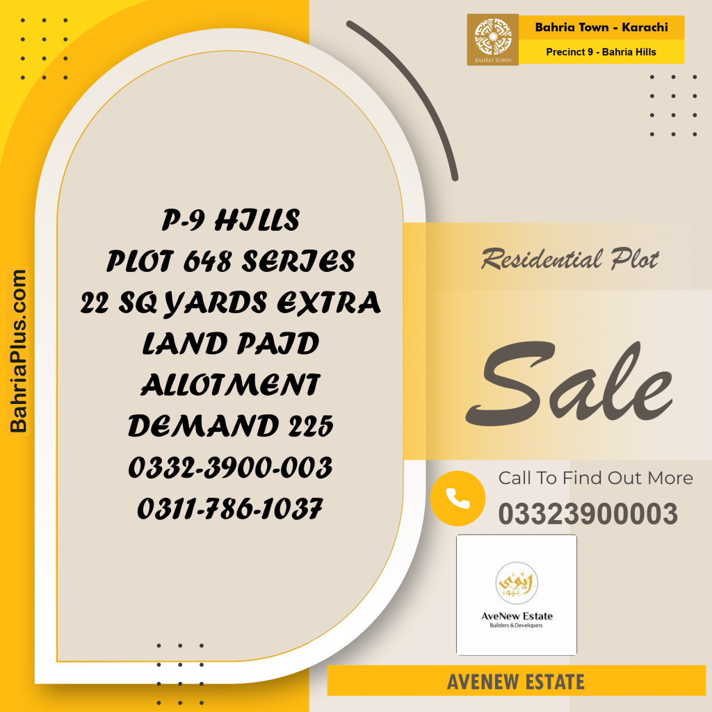 Residential Plot for Sale in Precinct 9 - Bahria Hills - Bahria Town, Karachi - (BP-192526)