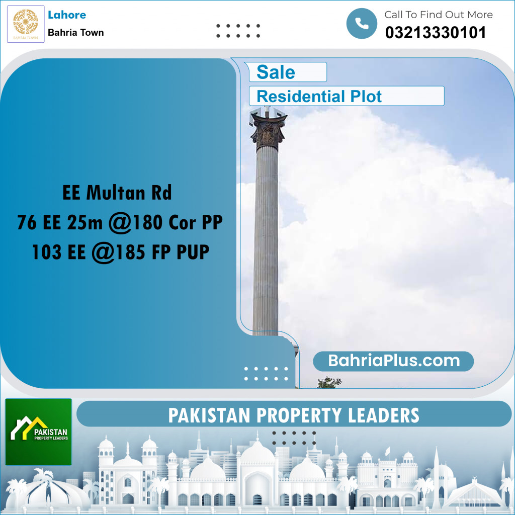 Residential Plot for Sale in Bahria Town, Lahore - (BP-192527)