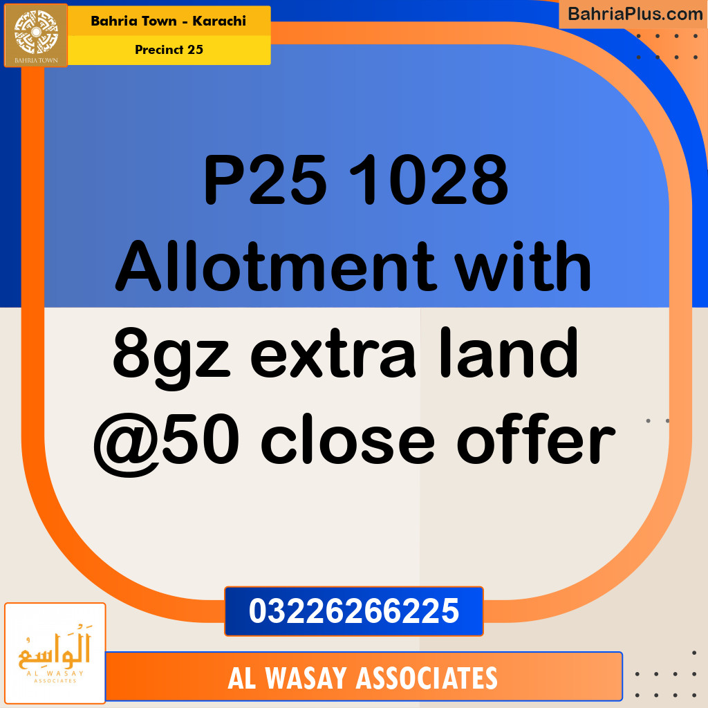 125 Sq. Yards Residential Plot for Sale in Precinct 25 -  Bahria Town, Karachi - (BP-192556)